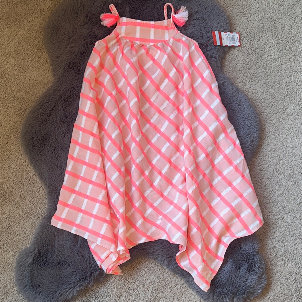 NWT Cat & Jack Handkerchief Hem Plaid Dress.  Size 5T.